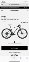 Cannondale F-Si Hi-MOD World Cup pari al nuovo