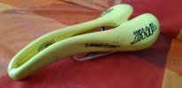 Selle SMP Blaster fluo Yellow gialla in pelle inox